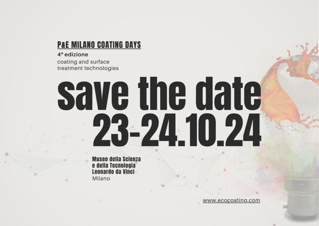 Pochi mesi alla quarta edizione dei P&E Milano Coating Days